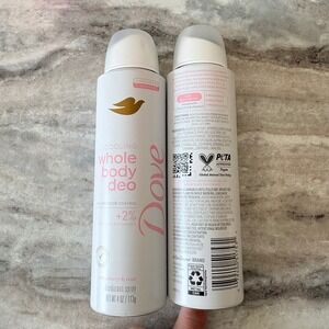 2 Dove Cooling Whole Body Deos Raspberry Rose Deodorant Spray Aluminum Free 4oz